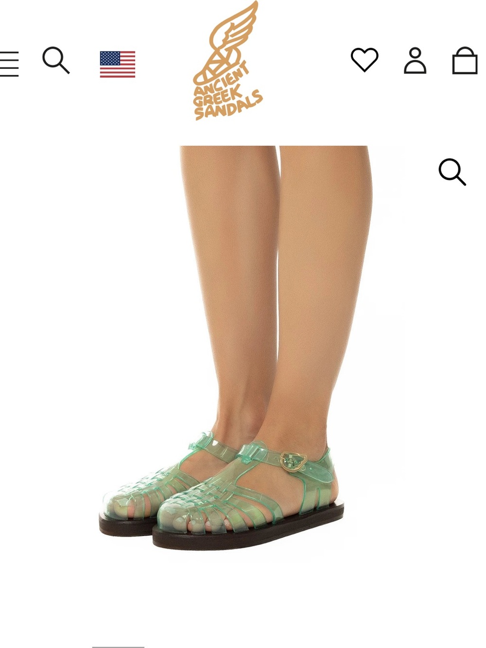 Ancient Greek Sandals Mint Jelly Fisherman Sandals